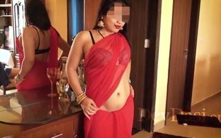Indian fit together removes saree and has sex with husband