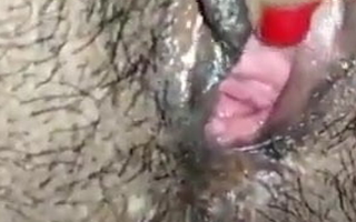 Indian with hairy pussy plus legs fucked