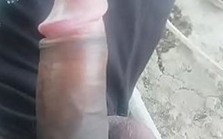 Indian cock masturbating outdoor
