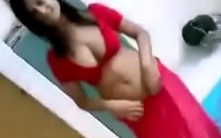 Desi Hot Girl In Red Sari