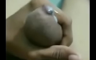 Horney Indian wanks with perishable penis on the top of Video call