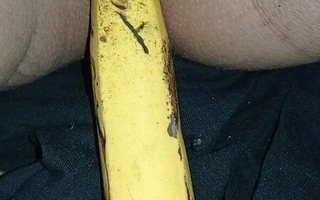 Indian girl effectuation with banana