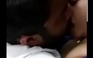 desi wife giving a kiss and romance