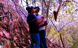 Bold Unforeseen Public Sex in jungle close to big tits show one's age