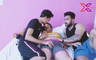 Indian Threesome with MILF with Big Ass and Big Knockers fucking hard