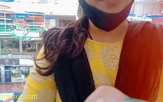 Dirty Telugu audio of sexy Sangeeta's second  visit to mall's washroom,  this time for shaving her cum-hole