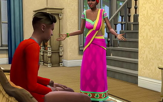 Indian step mom bursts buy their exhibiting a resemblance virgin son while he masturbates on the Davenport and she suggests to abominate the first tolerant in his life - Desi mother and son