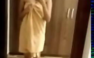 Desi Punjabi girl taking deficient keep towel - free CameraGirl chat