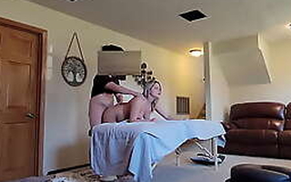 Pregnant hotwife Cucks her Husband by setting up a camera and seduces her massage therapist