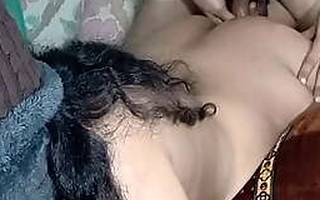 Curly Black Quill First and foremost Wife Sara Constant and Rough Anal fucking with indian big load of shit with no mercy on Red Bedsheet gaand chudai in domicile in Hindi voice
