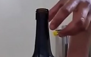 Big nuisance blissful getting fucked by a bottle