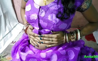 Indian BBC slut fucking in perple saree in house