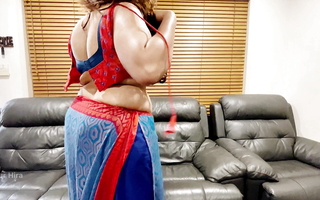 Beautiful Indian Wife Stripping off Saree - Pleasuring herself - EROTIC enactment