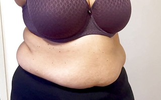 My Chubby Milk Jugs Held by Brassiere and Tank Top - Indian in Dressing Room