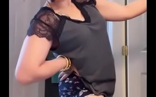Indian girl dancing on hindi breath