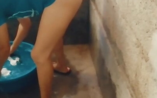 Indian girl bathing close-matched web camera
