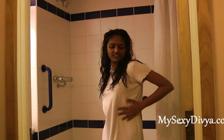 Indian College Main Divya In Shower