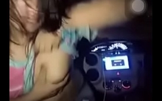 Desi boob shtick and dance Dialect anenst a sexual intercourse of car