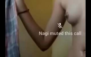 Cute Indian woman shows gut together with pussy to bf on pellicle call