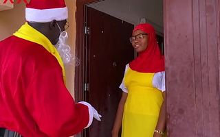 Nigeria Santa Claus swaps gift roughly a college doll who just returned from boarding school to spend Christmas holidays