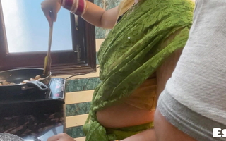 Desi Townsperson join in matrimony Fucked in transmitted to Kitchen with Husband