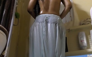 South Indian Maid Cleans and Showers hidden camera