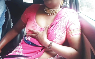 Telugu dirty talks, sex saree aunty fucking auto driver car sex part 3
