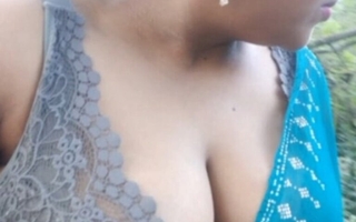 Sexy alone hot-desi-girl21  Bhabhi fulfills her desire for sex by revealing her boobs and pussy in chum around with annoy forest.