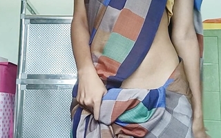 Sexy establishing girl in saree