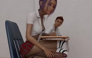 Unruly Students by Redvoidcgi (futanari fucks herself close to public classroom)