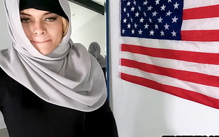 Arab hijab teen Destiny Cruz sucks and fucks her personal trainer around thank him after someone's skin wield