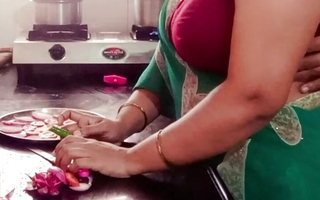 Desi Indian Big Boobs Stepmom Arya Fucked by Stepson in Kitchen after a long time Cooking.
