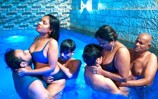 Gangbang dealings is full entertainment in dramatize expunge swimming pool