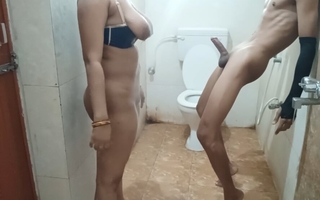 Bhabhi suddenly entry spend a penny without knock the door   Hard-core sex .