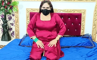 Beautiful Punjabi Pakistani Woman with Huge Knockers Railing on Big Dildo