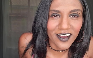 Desi slut crippling black lip liner desires the brush sass and tongue rapped around your dick and taste your sass close up fetish