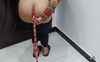Desi Maid Caught And Fucked Very Hard When She's Inserting Broom In Her Chunky Ass