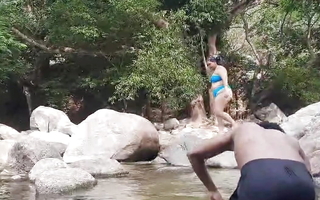 My stepsister in a difficulty river, very horny, terminated up taking her home because we were alone added to I terminated up fucking her big ass
