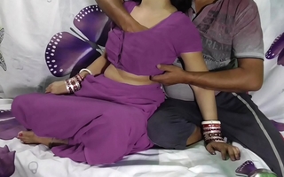 Indian Anita bhabi ki chudai perple saree me Desi videotape adjacent to Hindi audio