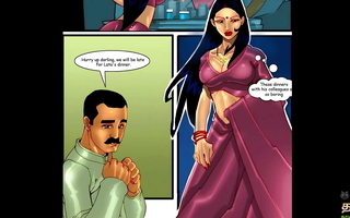 Savita Bhabhi Wager 3 - Chum around with annoy Party - Savita Bhabhi fucking her husband's Friend's husband around Kitchen