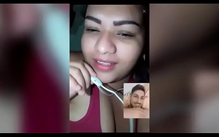 Indian bhabi low-spirited video call lack of restraint phone