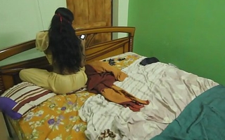 Fucking My X-rated Indian Keep alive In Bedroom While Peerless Sisterly