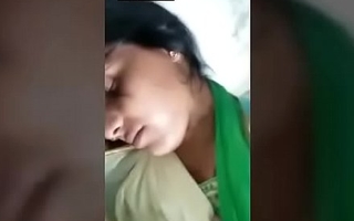 Indian desi maid outdoor giving a kiss