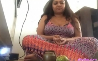 Indian aunty equally slit and bigboobs