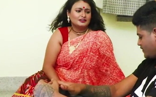 Indian aunty Sucharita has sex with devar, chubby boobs